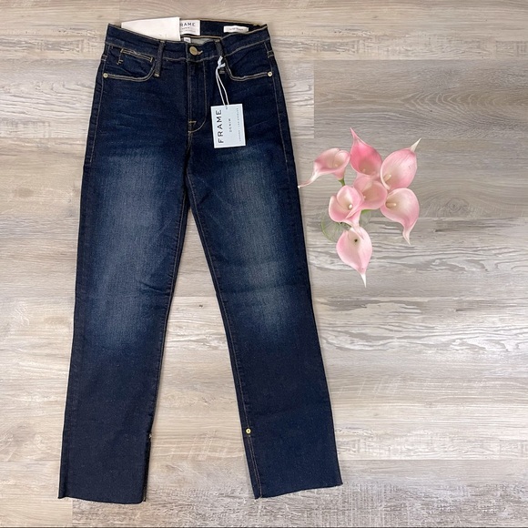 Frame Denim Le High Straight Cropped Fort Fellah - Picture 2 of 16